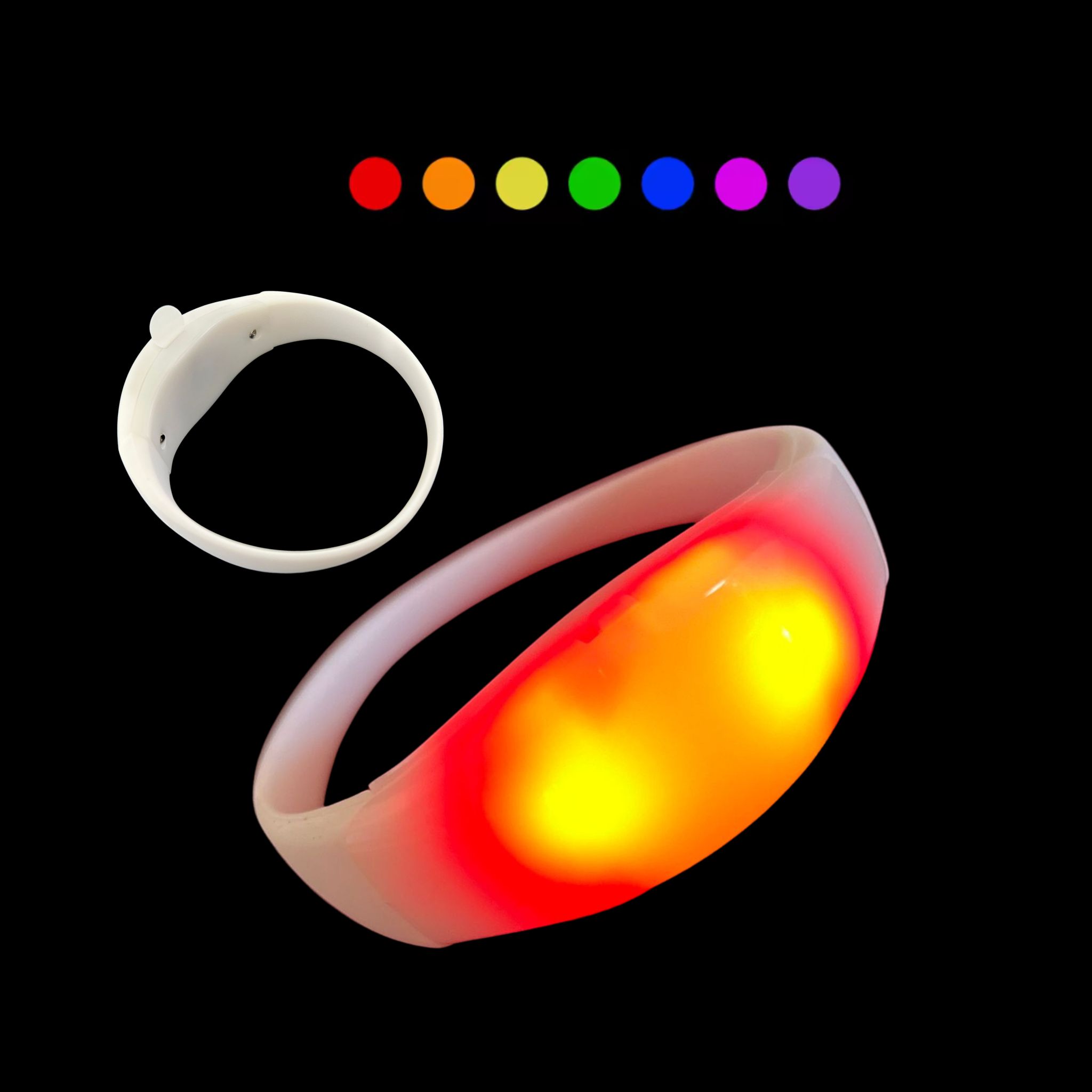 Sound-Activated LED Wristbands – 7-Color Rhythm-Flashing Light-Up Bracelets for Weddings, Parties, and Concerts (Battery Included)